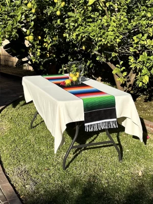 Black Sarape Table Runner