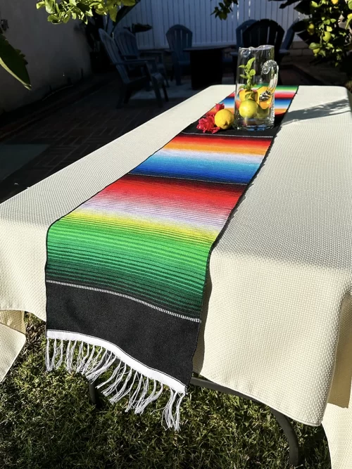 Black Sarape Table Runner