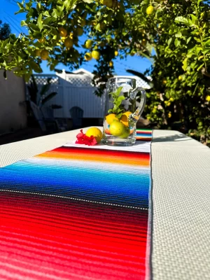 White Sarape Table Runner