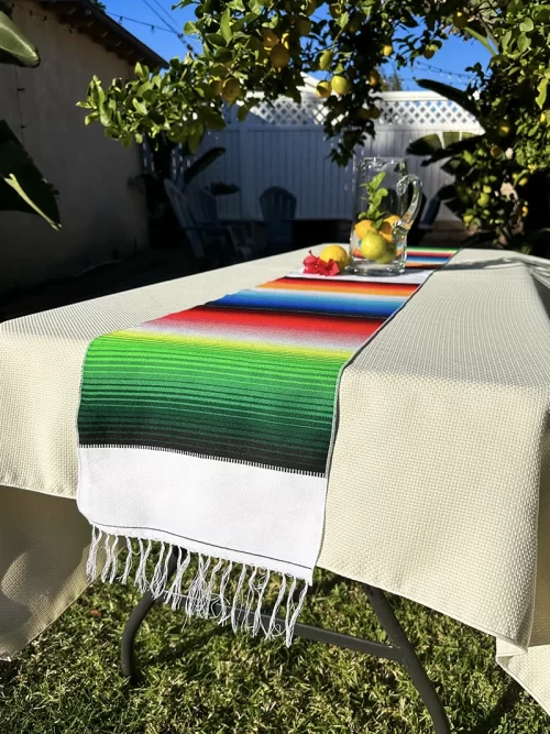 White Sarape Table Runner