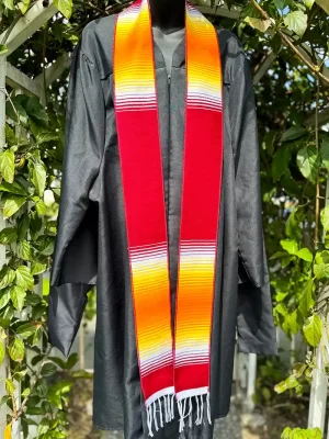 Atardecer Sash (Maroon with Gold Ombré)