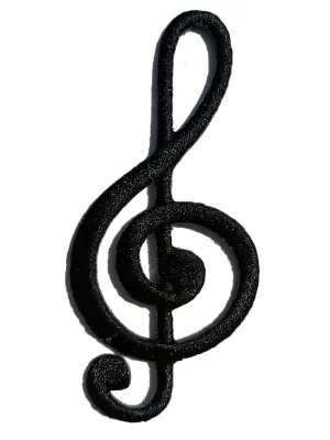Black Music Note Patch