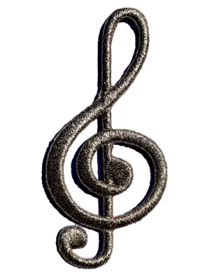 Silver Music Note Patch