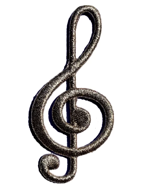 Silver Music Note Patch